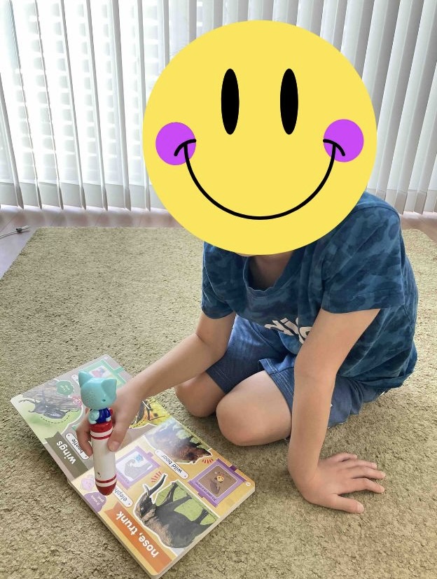 教材体験中のわが子