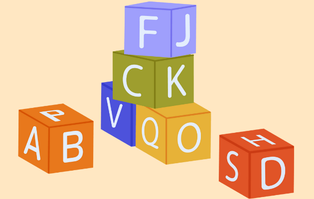 アルファベットのブロック　イメージ