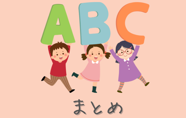 アルファベットを持つ子ども